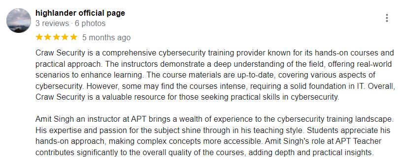 image of Advanced Penetration Testing Training Course Review